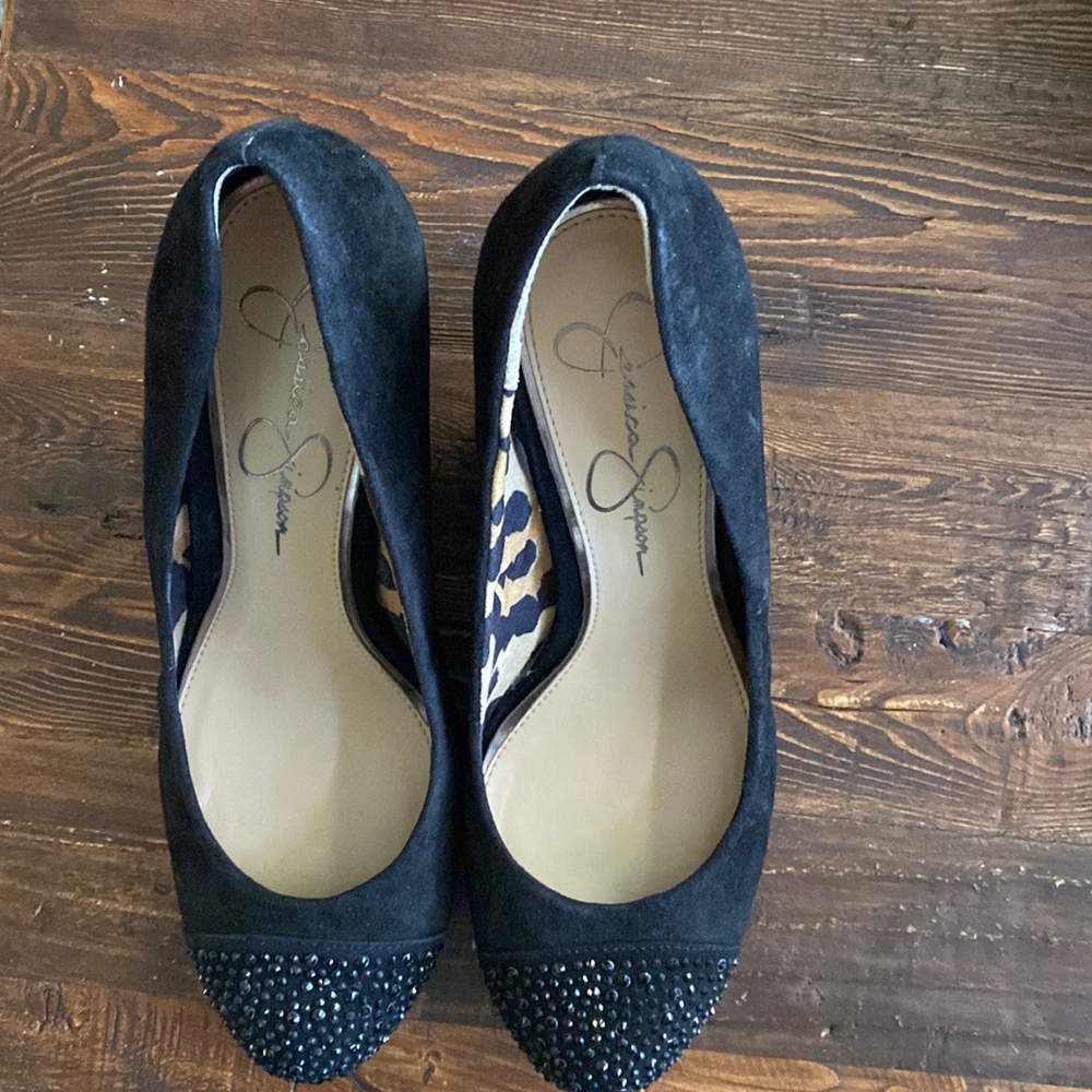 Jessica Simpson suede wedge heel shoe